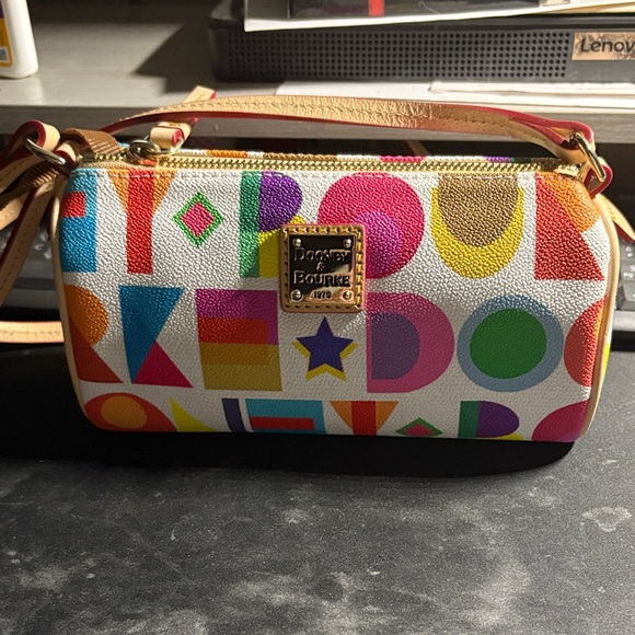 Dooney & Bourke Colorful Logo Crossbody, never used - Picture 1 of 10